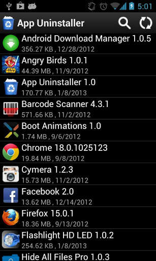 App Uninstaller 1 تصوير الشاشة