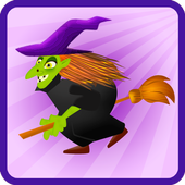 flying witch games icon