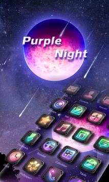 Purple Night 3D V Launcher Theme screenshot 1