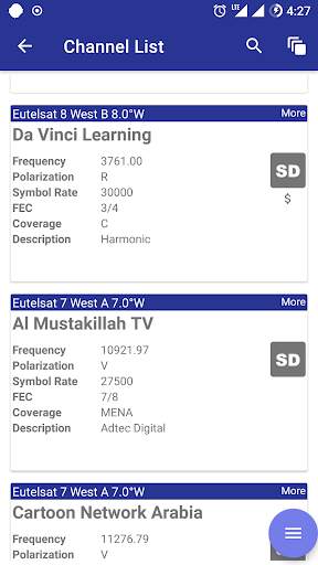 Eutelsat Frequency List screenshot 6