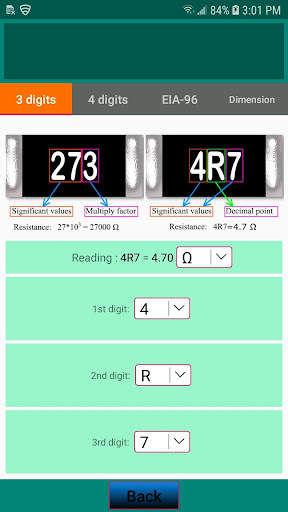 SMD Resistor Code screenshot 3