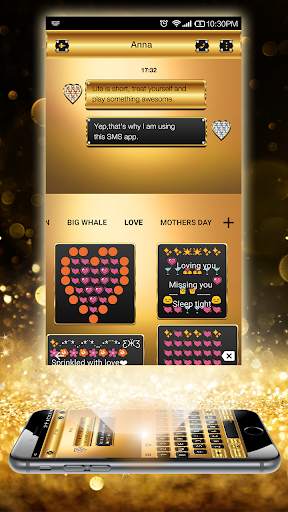 Gold Neon Emoji Keyboard स्क्रीनशॉट 7