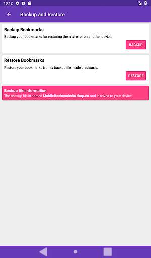 Mobile Bookmarks: Free bookmark manager screenshot 12