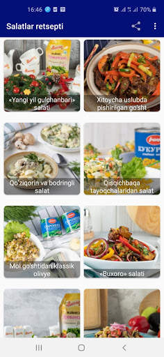 Salatlar retsepti screenshot 1