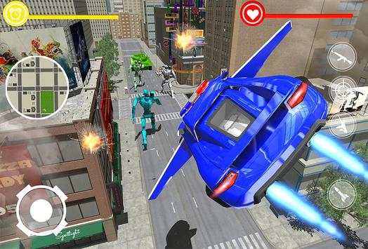 Real Police Flying Car Robot Transformation Game screenshot 1
