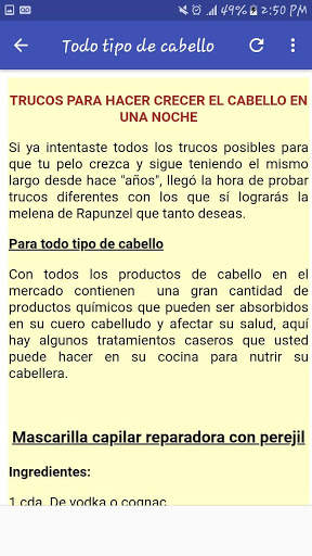 TRUCOS PARA HACER CRECER EL CABELLO 2 تصوير الشاشة