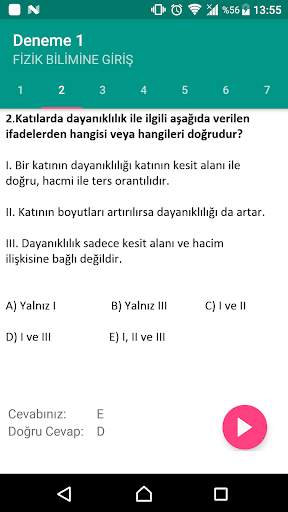 TYT Fizik Denemeler 2020 screenshot 3