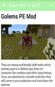 Golem MOD For MCPE  screenshot 2