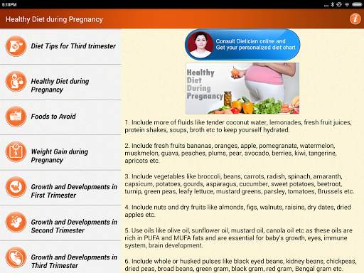 Pregnancy Tips Diet Nutrition screenshot 3