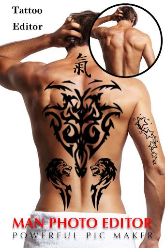 Man Tattoo & Hairstyle Editor screenshot 2