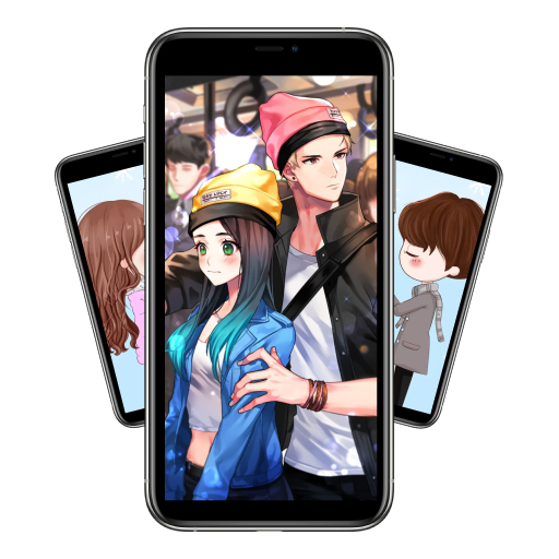 Cute Lovely Couple Anime Wallpaper  Offline HD icon