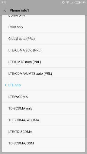 4G LTE Network Mode Only screenshot 4