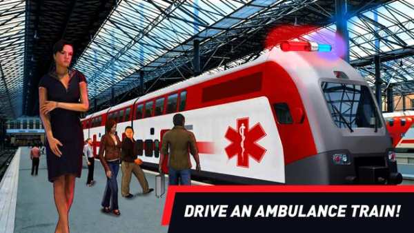 Ambulance Driving Game: Patient Delivery Train Sim screenshot 1