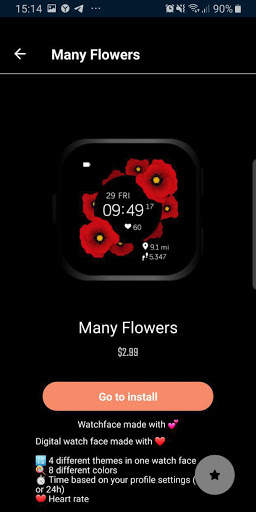 Watch faces for Fitbit Versa 2/Lite/1 screenshot 2