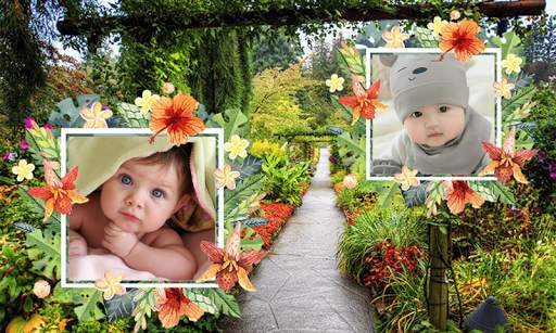 Awesome Double Photo Frame Garden Wale Application screenshot 16