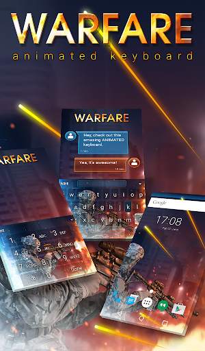 Warfare Animated Keyboard   Live Wallpaper screenshot 1