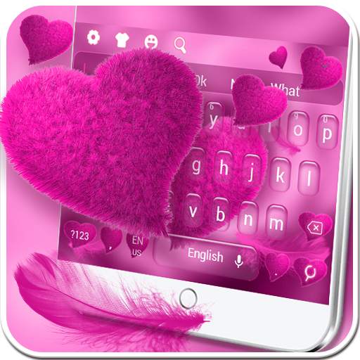 Plush Pink Heart Keyboard 10001004