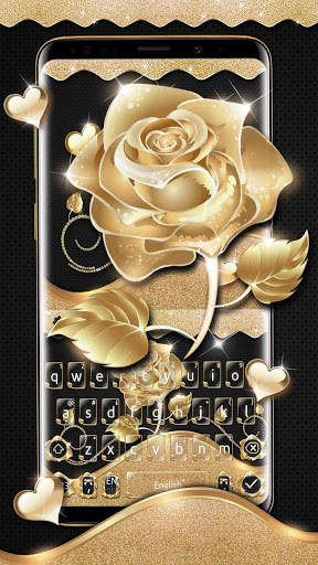Luxurious Gold Rose keyboard screenshot 1