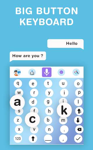 Big Buttons Typing Keyboard स्क्रीनशॉट 1