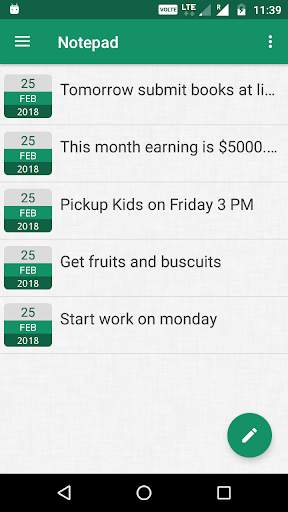 Notepad Easy Notes – Notepad for Android 4 تصوير الشاشة