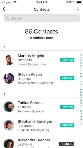 ginlo Private Messenger screenshot 1