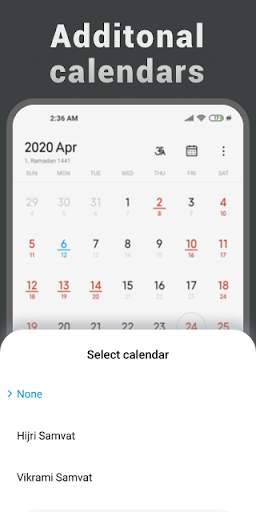 Mi Calendar screenshot 1