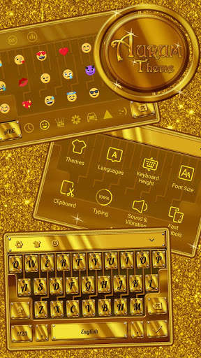 Aurum Gold Keyboard Theme स्क्रीनशॉट 7