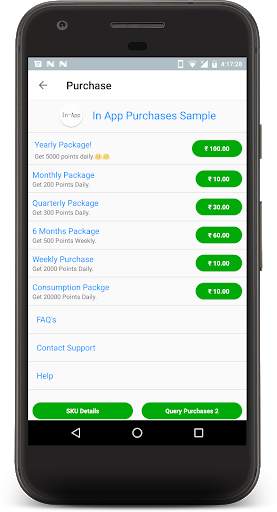 In App Purchase Sample screenshot 2