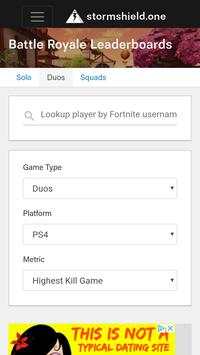 Fortnite Battle Stats - PS4, XBOX, PC screenshot 1
