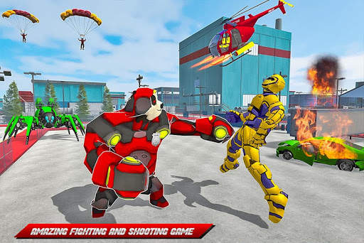 Panda Robot Helicopter Transform Battle Games screenshot 5