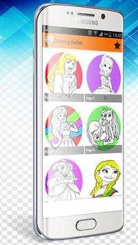 princess Barbie coloring games screenshot 2