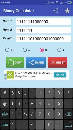 Binary Calculator screenshot 3