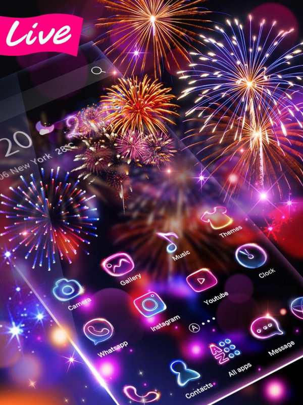 Lucky 3D New Year Firework Theme screenshot 1
