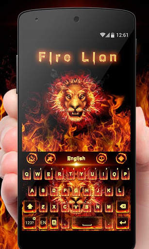 Fire Lion  GO Keyboard  Theme screenshot 1