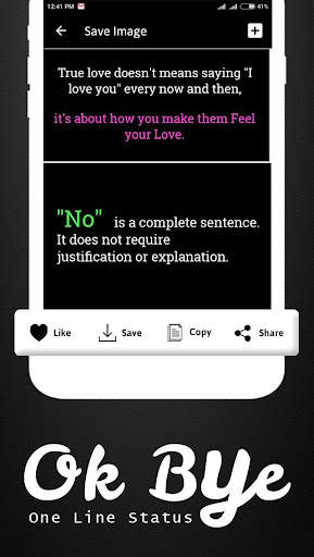 Ok Bye status – Images Quotes screenshot 4