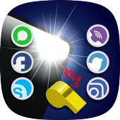 Flash Alert Call SMS - Whistle To Flashlight أيقونة