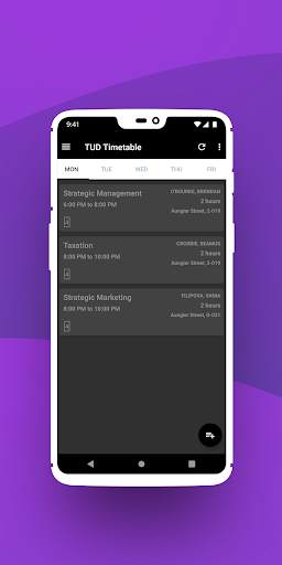 TUD Timetable (DIT) 4 تصوير الشاشة