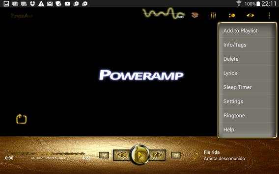 Poweramp Skin Dorado Gold screenshot 7