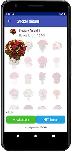 Flower stickers for Girl for WhatsApp and Telegram screenshot 3