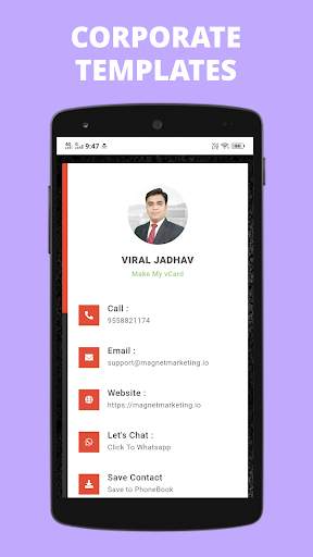 Digital Business Card Maker App by Make My vCard screenshot 2