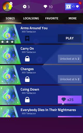 Hope-XXXTentacion Piano Tiles Game screenshot 2
