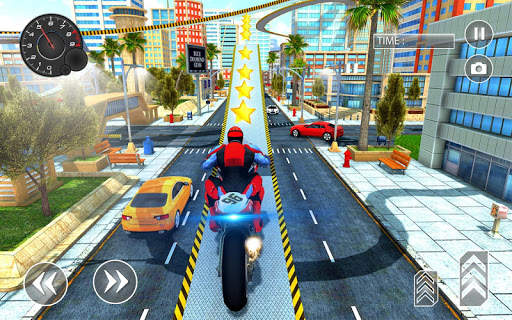 Superheroes Mega Ramp  Bike Racing Game screenshot 1