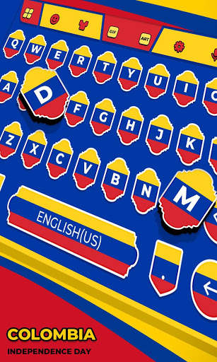 Colombia Independence Day Keyboard स्क्रीनशॉट 2