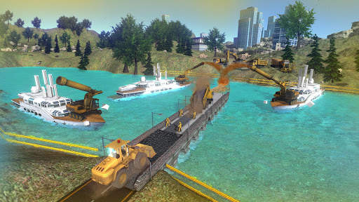Real City Road River Bridge Construction Game screenshot 10