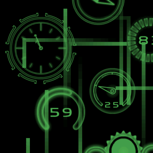 Neon Clock GL Live wallpaper أيقونة