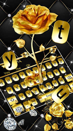 Gold Rose Keybaord Theme screenshot 2