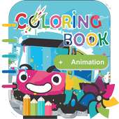 Coloring Book Cartoon Bus