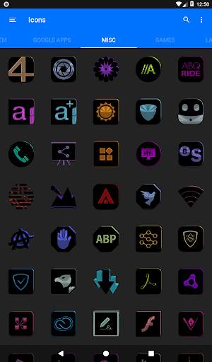 Black and Colors Icon Pack screenshot 12