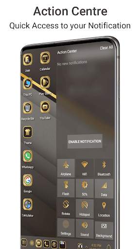 Gold Black Theme For Computer Launcher screenshot 3