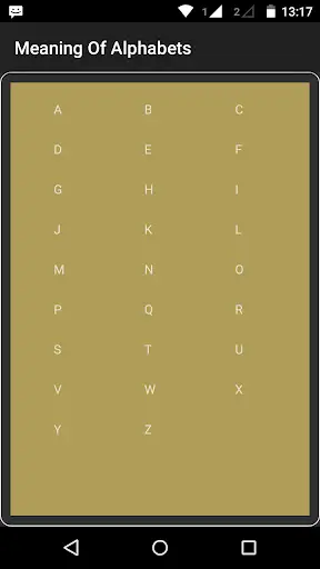 Meaning Of Alphabets screenshot 2